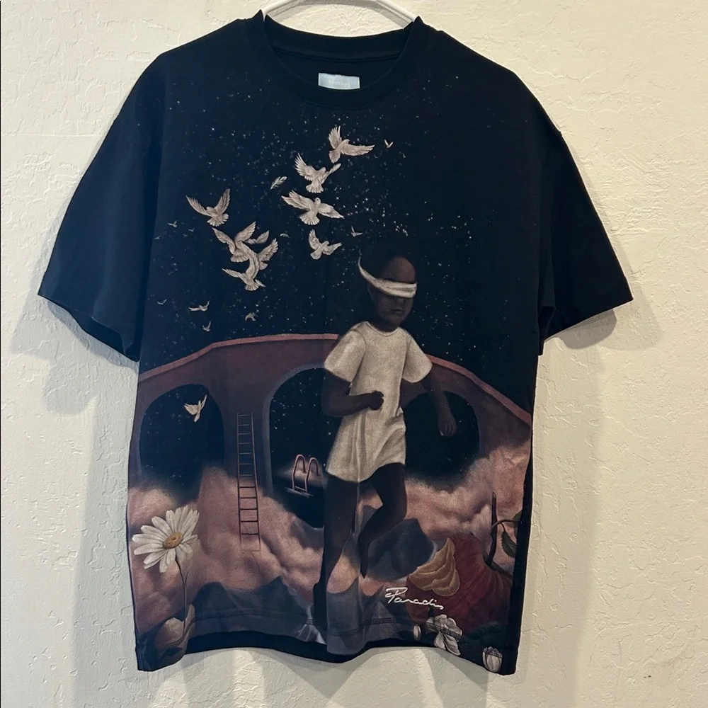 3.PARADIS Running Girl Short-Sleeve T-Shirt 'Black' - Picture 2 of 6